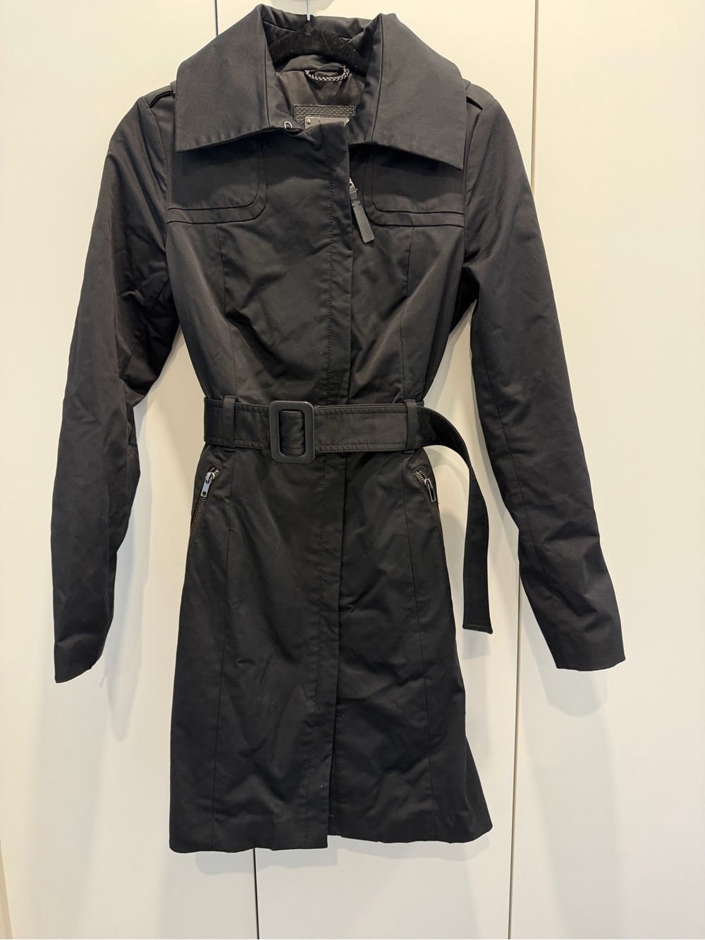 Mackage Black Belted Trench Coat